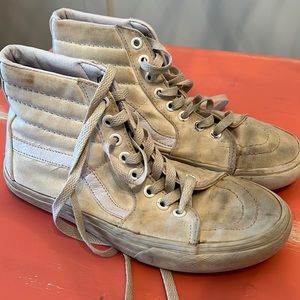 Old school high top white Vans